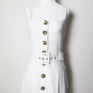 Linen White Midi Dress - NEVER USED!